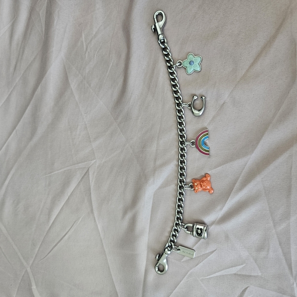 Coach Silver Swagger Chain with Charms - Picture 1 of 5